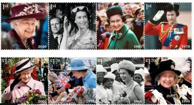 Set of commemorative stamps