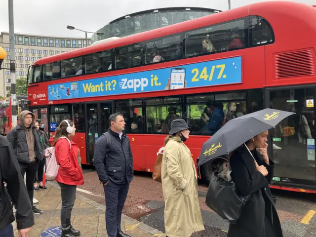 Bus queues Waterloo