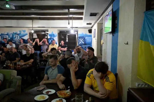 Ukraine fans in Kyiv