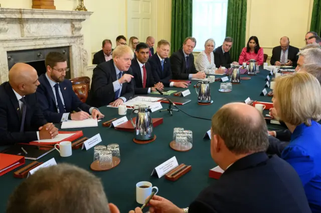 Cabinet meeting the morning after Boris Johnson's confidence vote