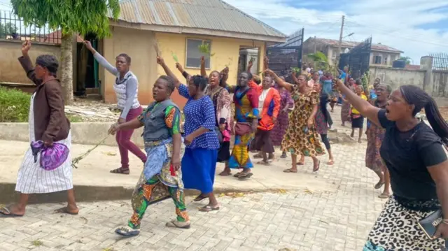 Women in Owo protesting the killings