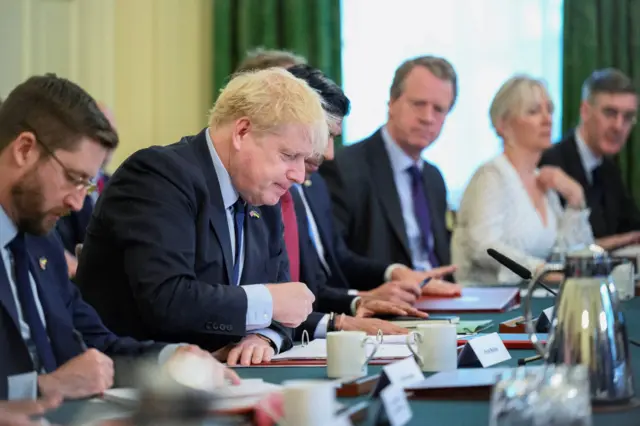 Boris Johnson at cabinet