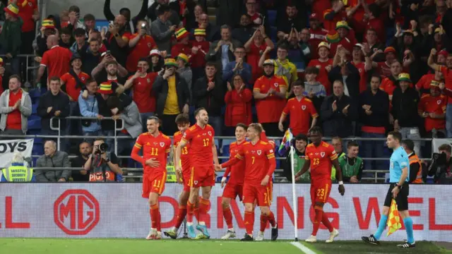 Wales celebrate