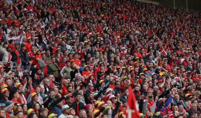 Wales fans at the Ukraine game