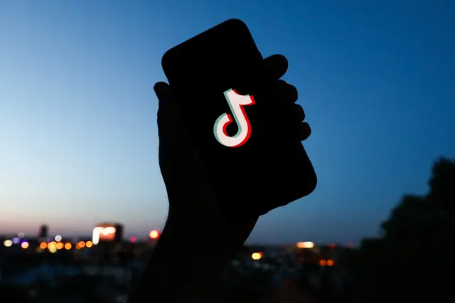 TikTok logo displayed on a phone screen