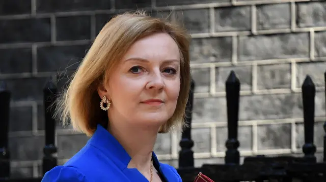 British Foreign Secretary Liz Truss arrives at 10 Downing Street for a cabinet meeting in London, Britain, 07 June 2022. British Prime Minister Boris Johnson has survived a "vote of no confidence" over his leadership but has lost over forty percent of support from his members of the Parliament following the vote at the Parliament.