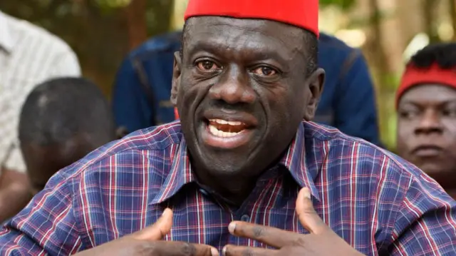 Ugandan opposition leader Kizza Besigye pictured in 2017