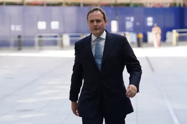 Tom Tugendhat arrives at BBC Broadcasting House in London, to appear on the BBC One current affairs programme, Sunday Morning