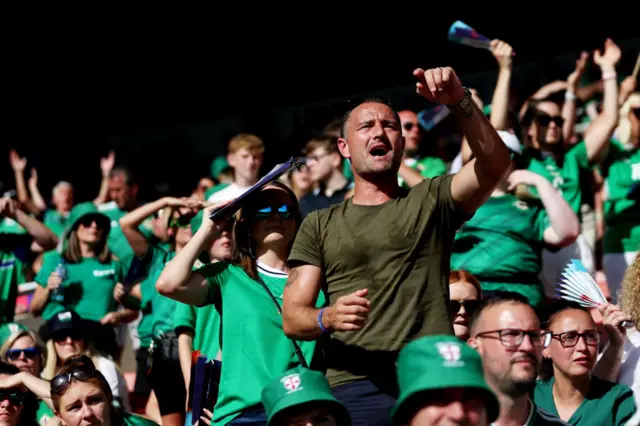 Northern Ireland fans show their support