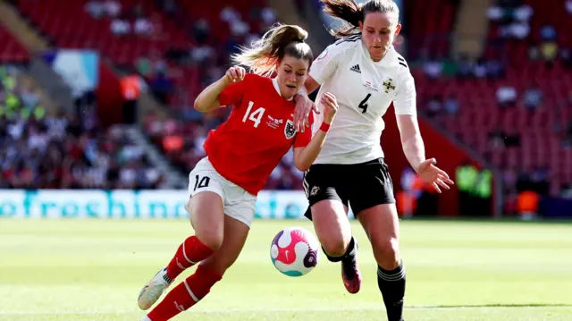 Marie Hobinger of Austria Sarah McFadden of Northern Ireland