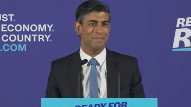 Former chancellor Rishi Sunak launches his campaign to be the next Tory leader and British PM