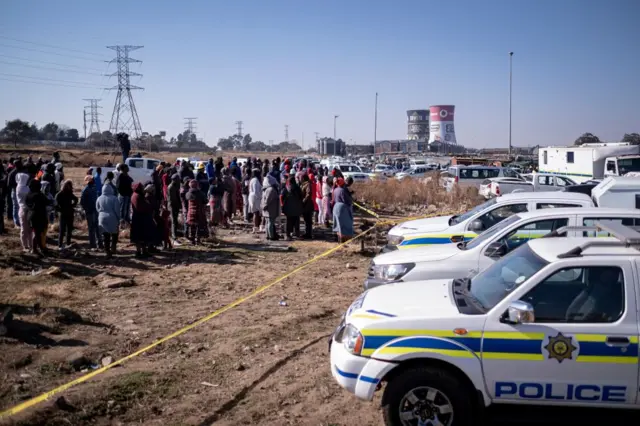 The crime scene where 14 people where shot dead in a tavern in Soweto on July 10, 2022