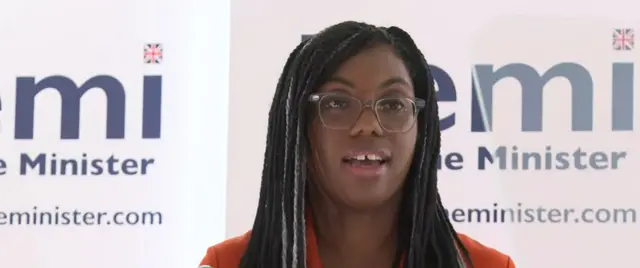 Former equalities minister Kemi Badenoch launches her Tory leadership campaign