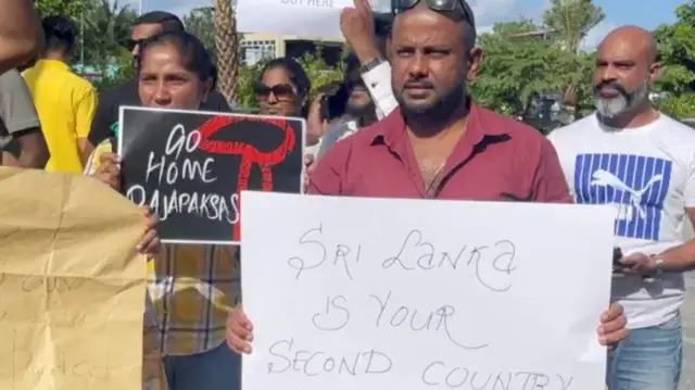 Anti-Rajapaksa protest in the Maldives