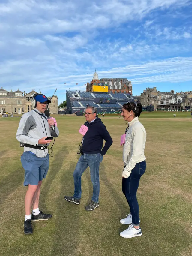 BBC Radio 5 Live's Mark Chapman, Iain Carter and Kat Downes