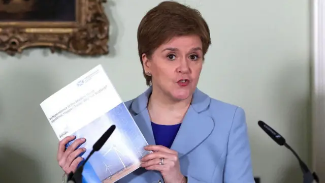 Ms Sturgeon unveiled her new route map to an independence referendum last month