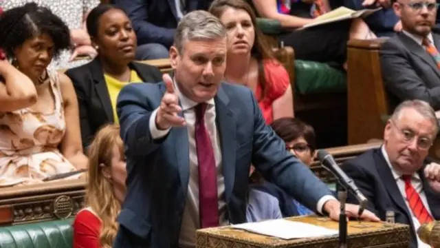 Sir Keir Starmer speaking during Prime Minister's Questions on Wednesday 12 July