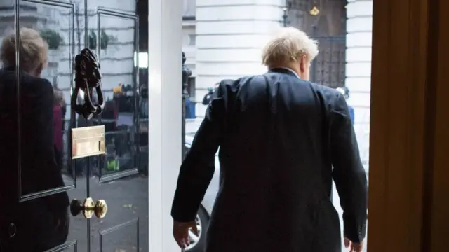 Boris Johnson, leaving 10 Downing Street