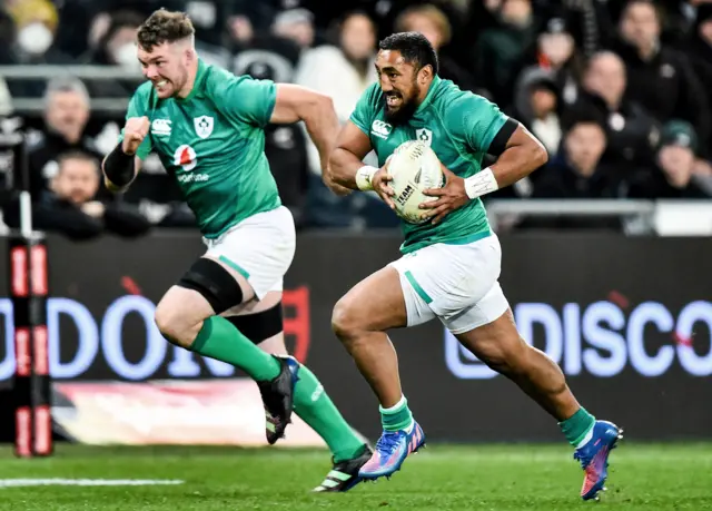 Bundee Aki in action