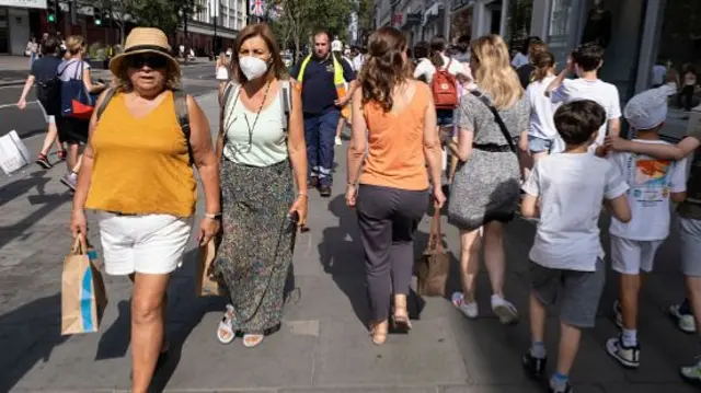 Shoppers in London's Oxford Street