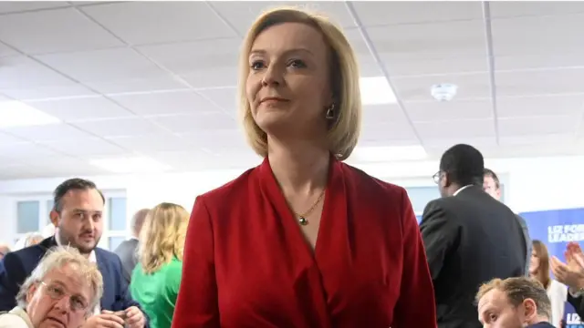 Liz Truss, pictured at her campaign launch on Thursday