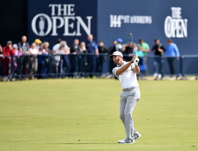 Dustin Johnson at St Andrews in 2015