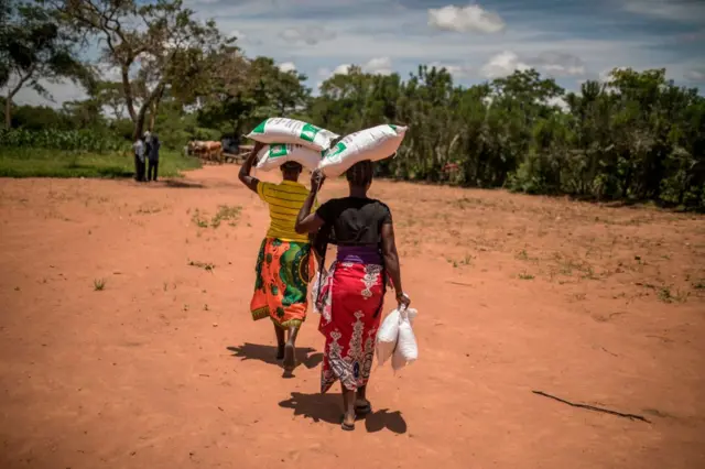 Women carrying bags