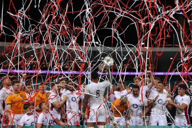 England celebrate in Sydney