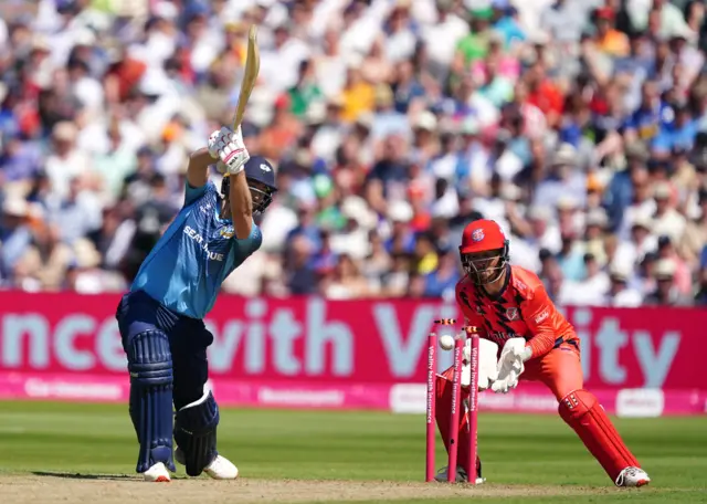 Dawid Malan is bowled