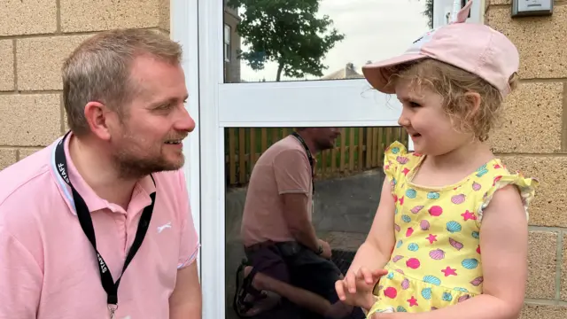 Headteacher Ken Weed with one of his students