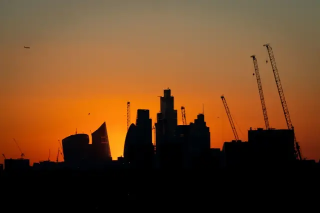 Cityscape at sunset