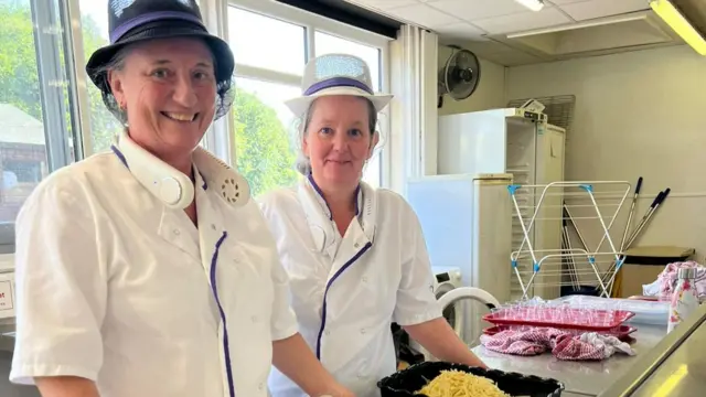 Catering staff at Hartford Manor Primary School and Nursery