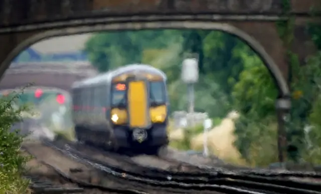 A train during the heatwave