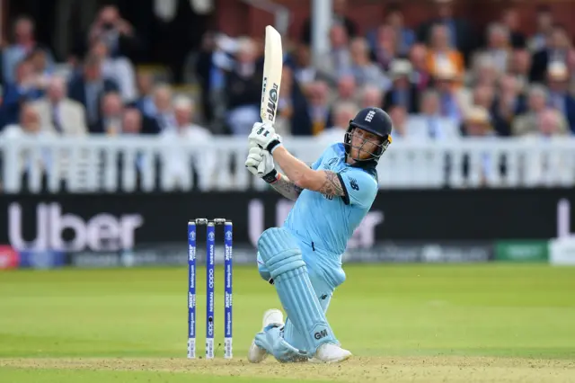 Ben Stokes in the 2019 World Cup final at Lord's