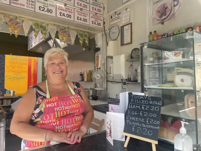 Debs Champion at her Norwich Market stall