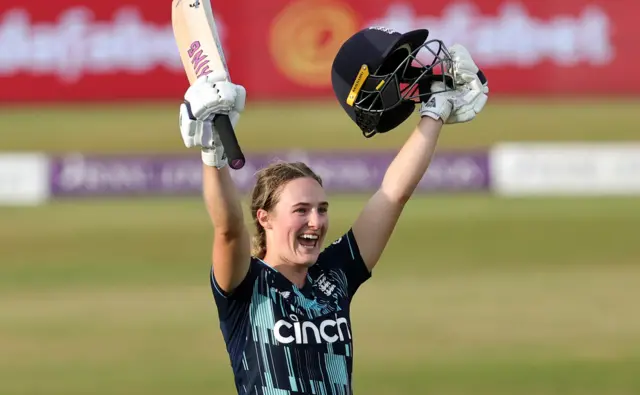 Emma Lamb, first England century in ODI v South Africa