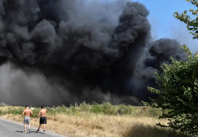 A wildfire in the UK