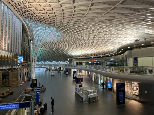 Empty concourse at Kings Cross