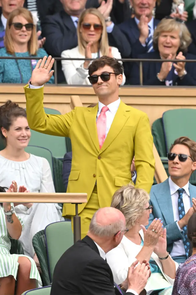 Diver Tom Daley in the Royal Box