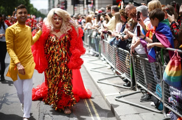 People take part in the 2022 Pride Parade in London