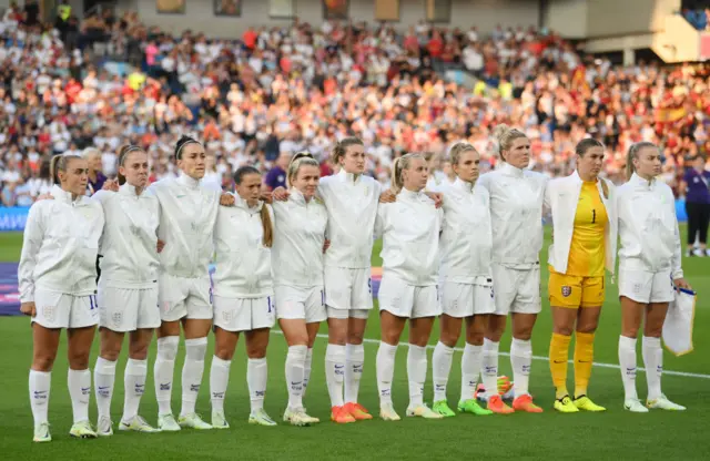 England squad ahead of kick-off