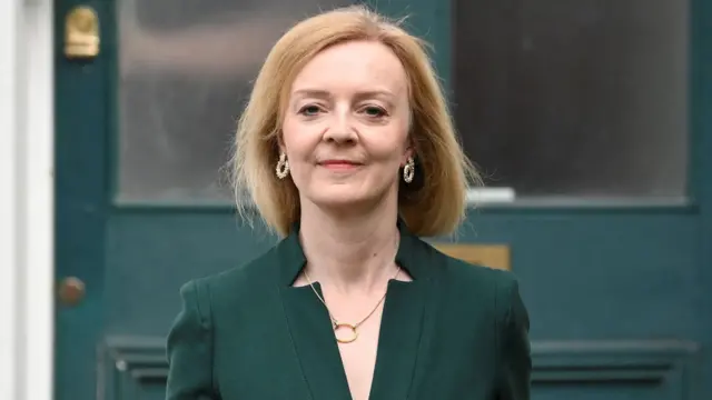 Foreign Secretary and Conservative leadership candidate Liz Truss leaves her house in London