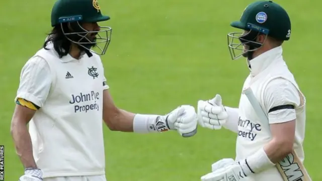 Notts record breakers Haseeb Hameed and Ben Duckett