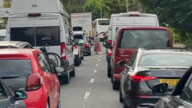 Traffic on local road