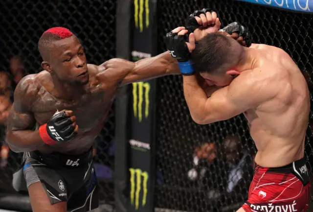 Marc Diakiese fighting at UFC London