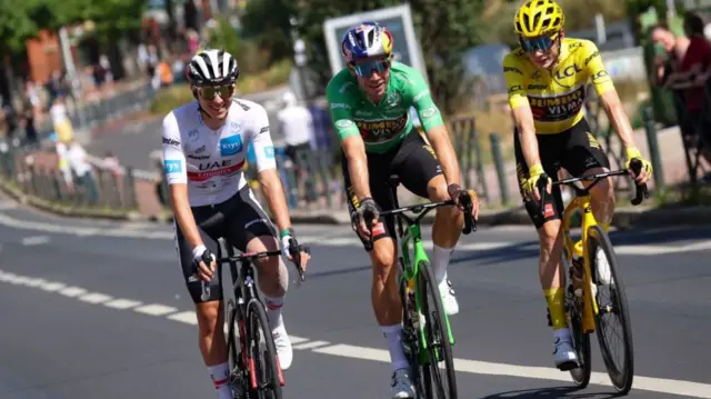 Pogacar, Van Aert and Vingegaard