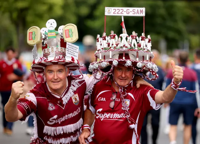 Galway fans with their hats