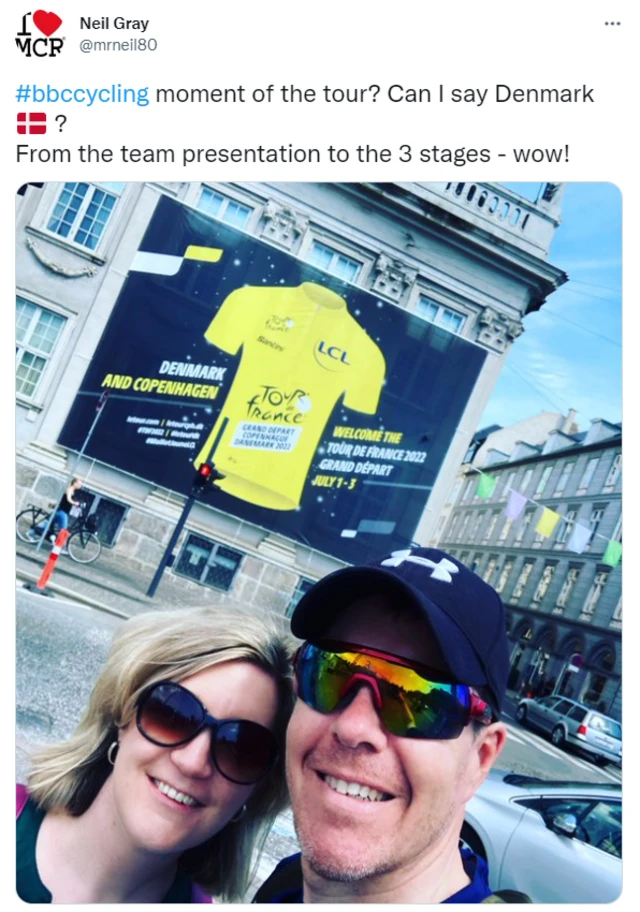 Neil Gray: moment of the tour? Can I say Denmark 🇩🇰 ? From the team presentation to the 3 stages - wow!