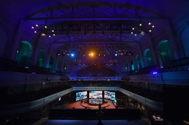 Stage for the BBC leadership debate