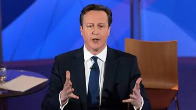 David Cameron in a BBC Question Time election leaders special in 2015